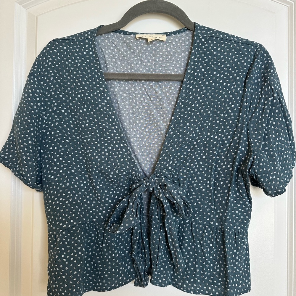 Floral Tie-Front Top